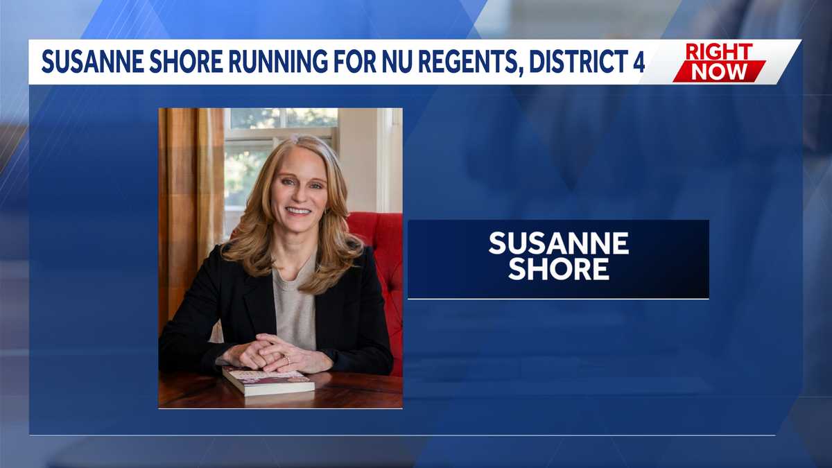 Former Nebraska first lady Susanne Shore enters race for University of Nebraska Board of Regents District 4