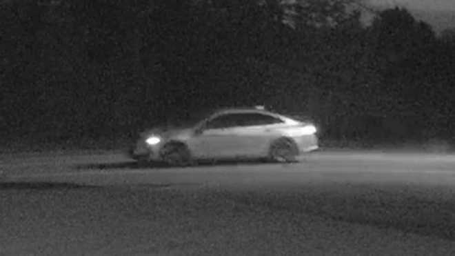 Police are searching for this vehicle, a light-colored Chevrolet, Malibu sedan or car of similar make and model, in connection with a shooting incident at Sully's Ice Cream Stand in Chelmsford, Massachusetts on May 3, 2024.