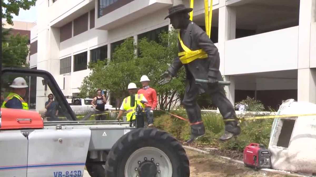 John Sutter statue outside Sacramento hospital removed