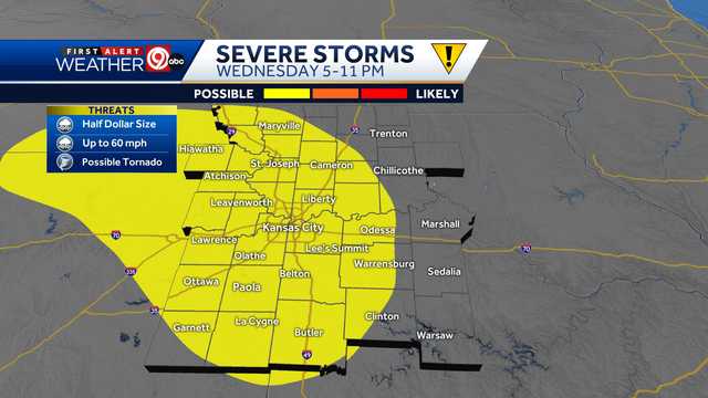 Kansas City to see a few storms Tues., severe thunderstorms Wed. - Vimarsana News