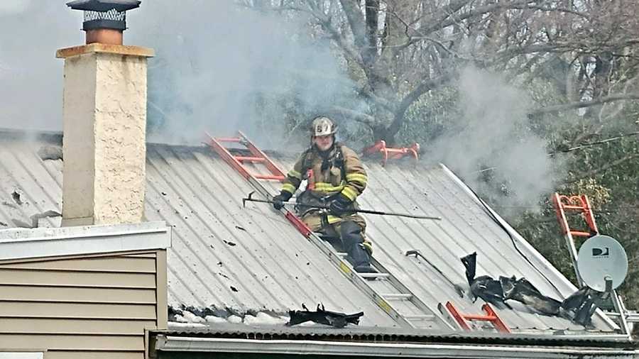 House damaged by fire in West Hempfield Township, Lancaster County