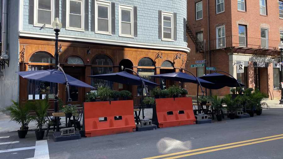 Table Outdoor Dining Hanover Street Boston