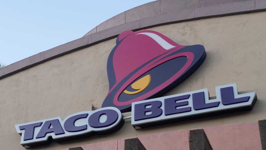 A Taco Bell logo is seen in Mountain View, California on Oct. 15, 2019.