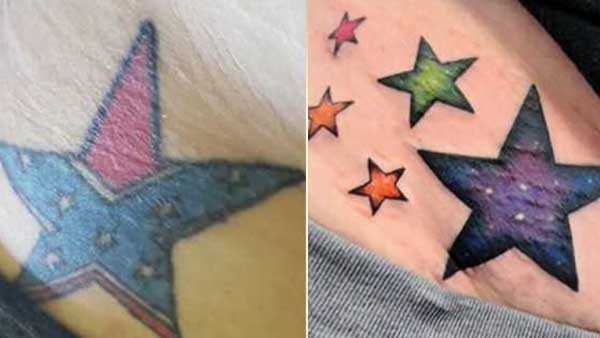 Cover up star tattoo by Agata Agataris  Tattoogridnet