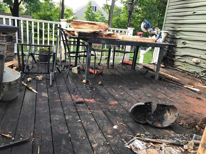 Commercial-grade fireworks set house on fire in Taunton ...