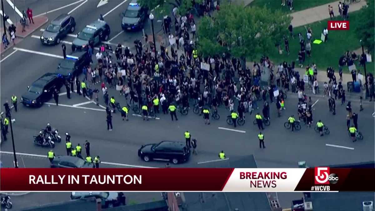 Official Taunton peace rally is over but hundreds of protesters have