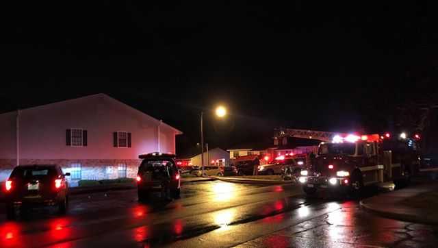 Multiple fire departments respond to apartment fire, dispatch says