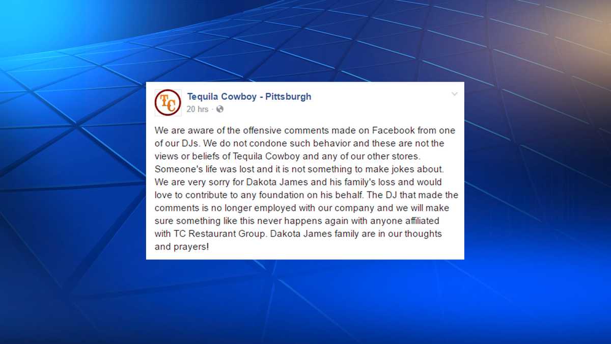 DJ fired by local restaurant after apparent 'offensive' Facebook post