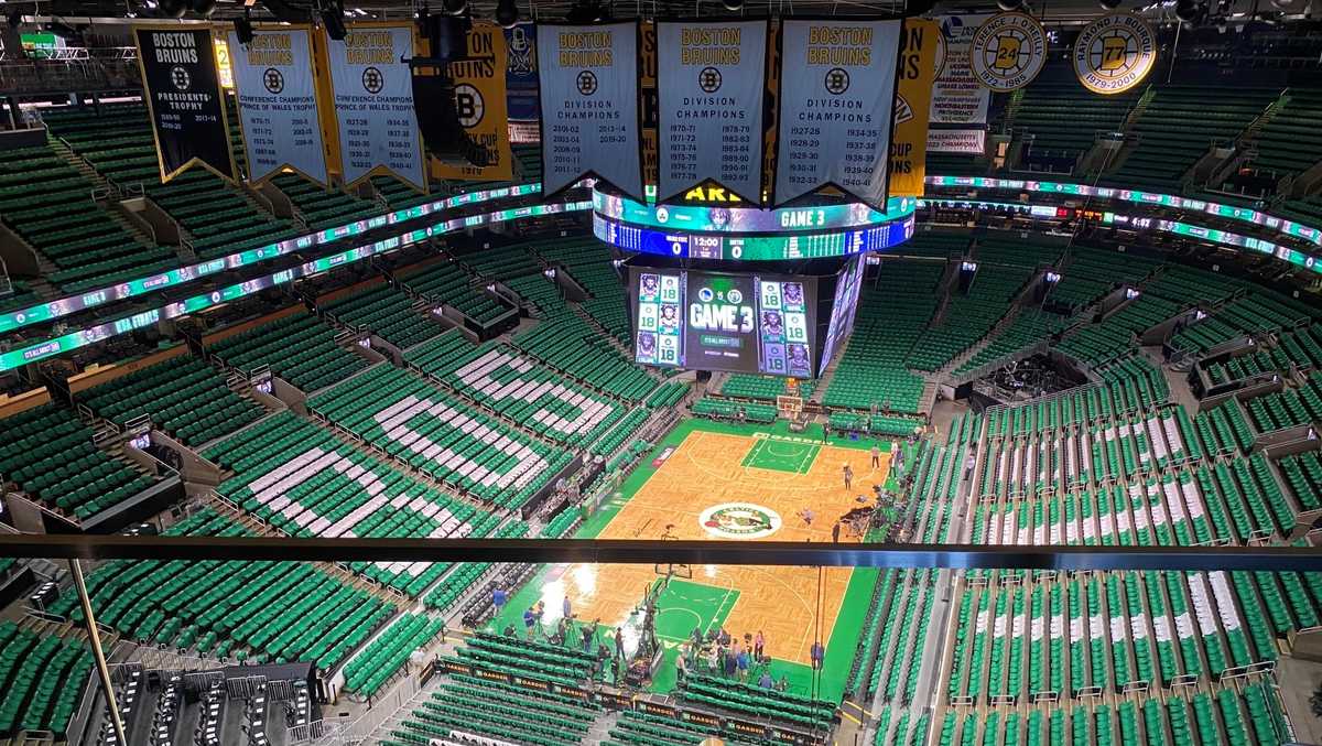 Boston Celtics - TD Garden looks good in green. T-shirts for every fan  tonight courtesy of Arbella Insurance.
