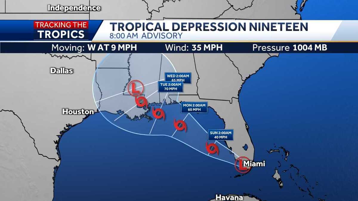 Tropical Depression 19 makes landfall, watches canceled for Palm Beach ...