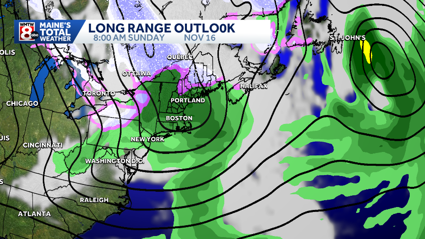 Tracking the next system that may bring weekend snow to Maine