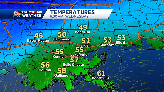 wednesday morning temperatures