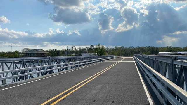 Temporary bridge to Barataria in place after damage to Kerner Swing Bridge from Ida - Vimarsana News