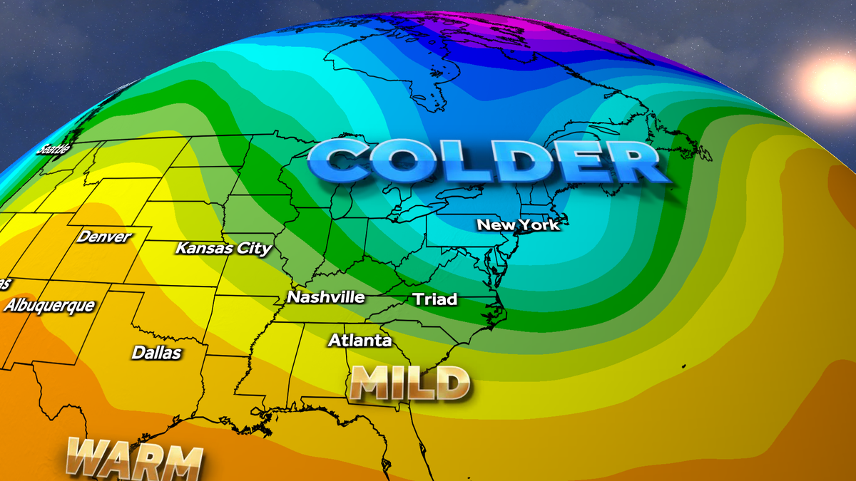 A BIG cool down is underway across the Carolinas this weekend