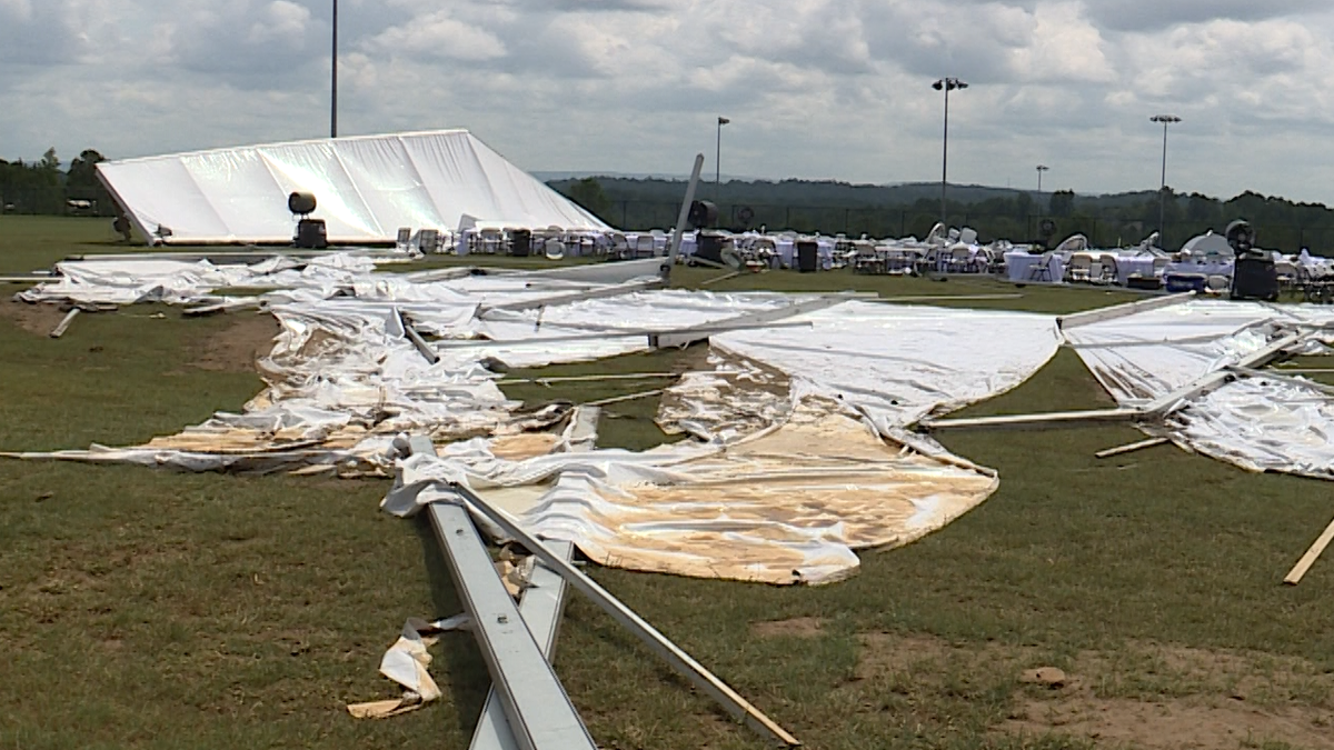 Woman watched in horror as a massive tent collapsed on family