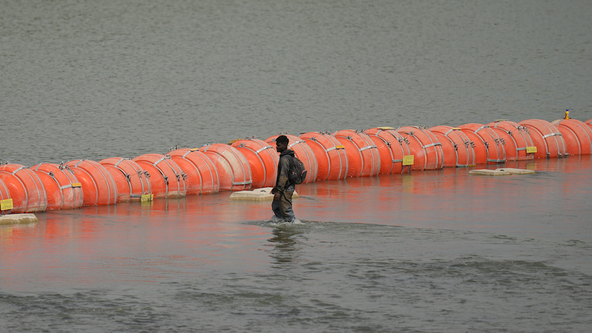 A judge will consider if Texas can keep its floating barrier to block ...