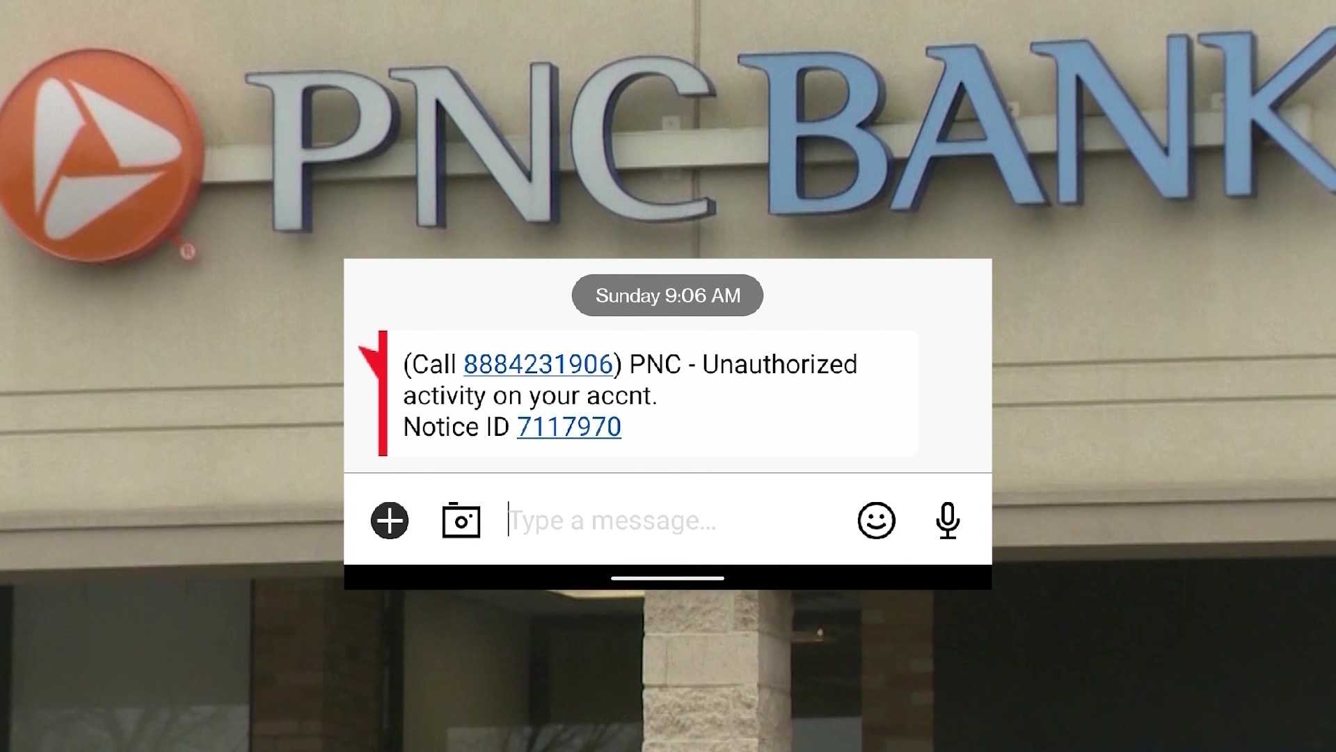 Text scams targeting bank customers