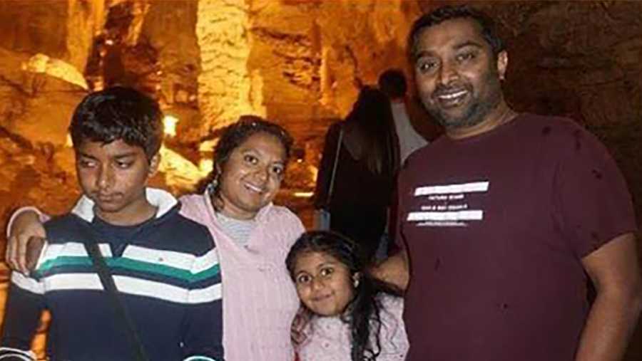 This photo of the Thottapilly family is part of a "Missing" poster shared on Facebook Tuesday, April 10, 2018.