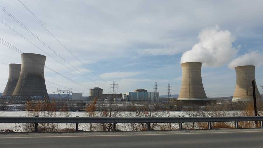 The Three Mile Island nuclear plant near Harrisburg.