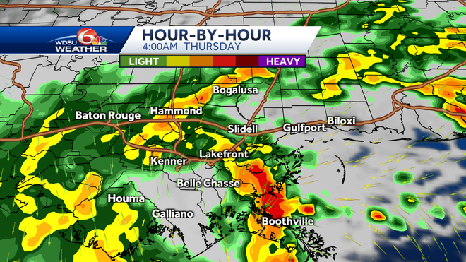 New Orleans coastal storm flooding heavy rain forecast