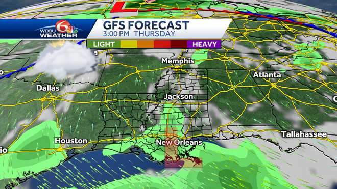 New Orleans severe storms flood watch festival forecast