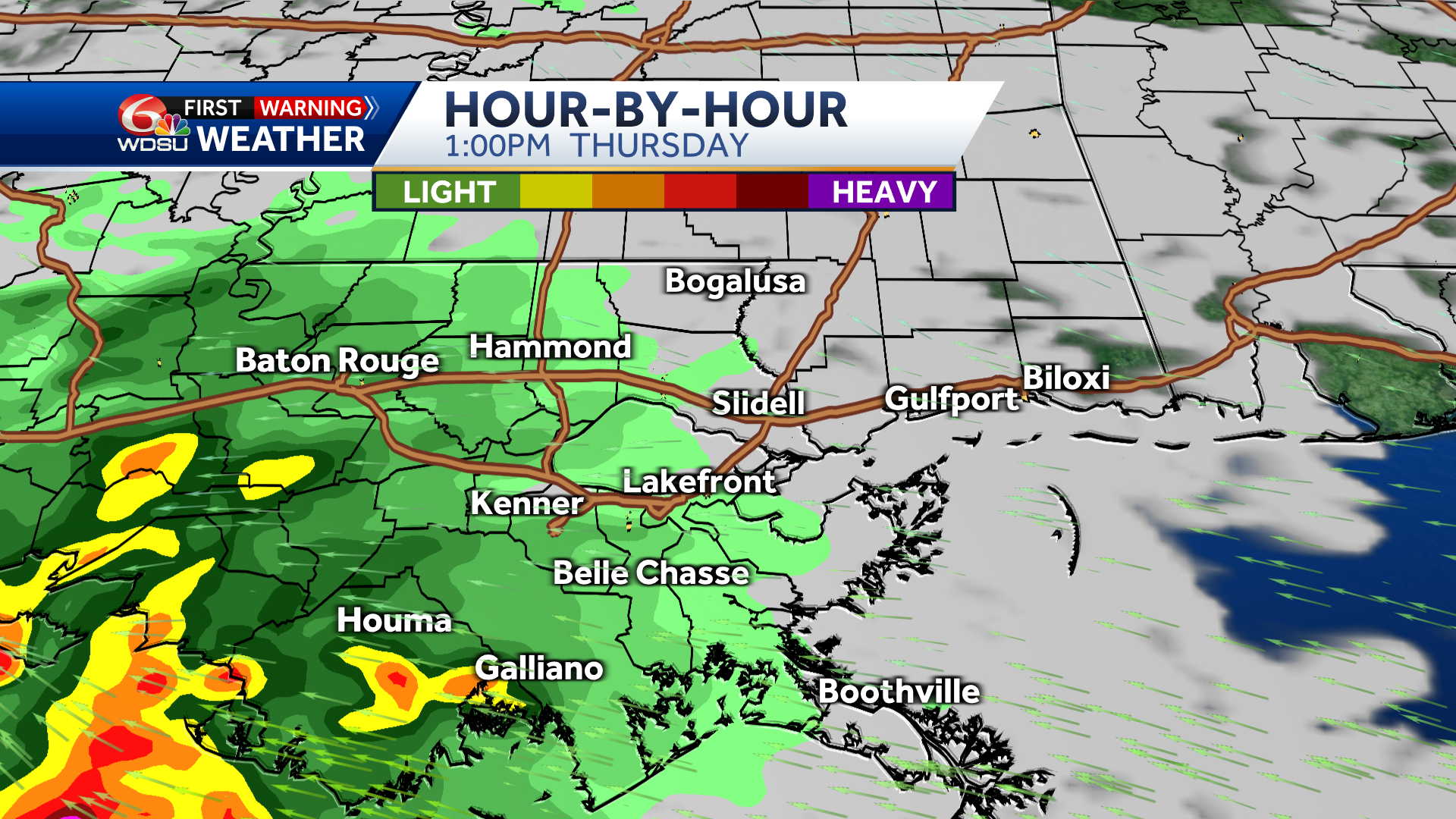 New Orleans weather forecast rain chances high temperature hail - WDSU