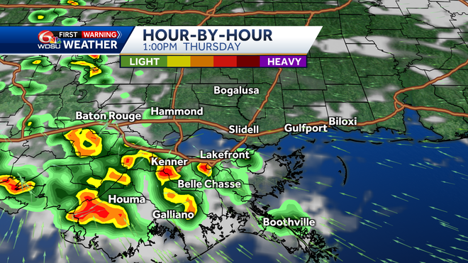 New Orleans weather forecast rain chances high temps rain amounts