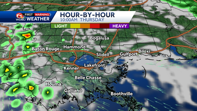 New Orleans weather forecast rain chances high temps rain amounts