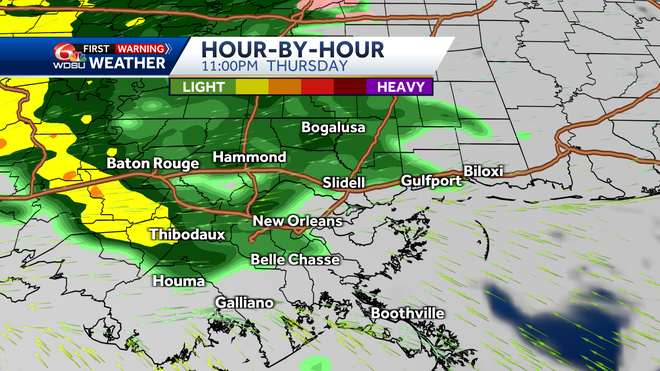 forecast clouds and precip thursday 11 pm