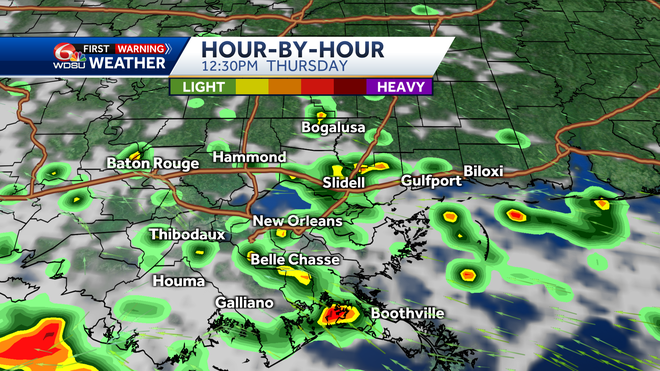 New Orleans weather forecast when will it rain how much how hot