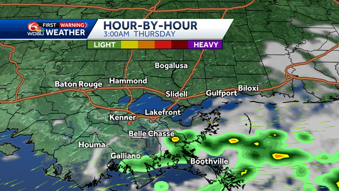 New Orleans forecast chance of rain high temperatures