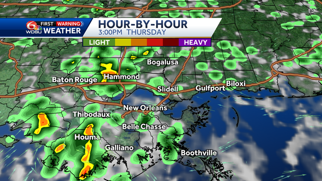 New Orleans weather forecast when will it rain how hot will it be