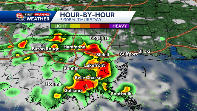 New Orleans weather forecast rain chances high temps rain amounts