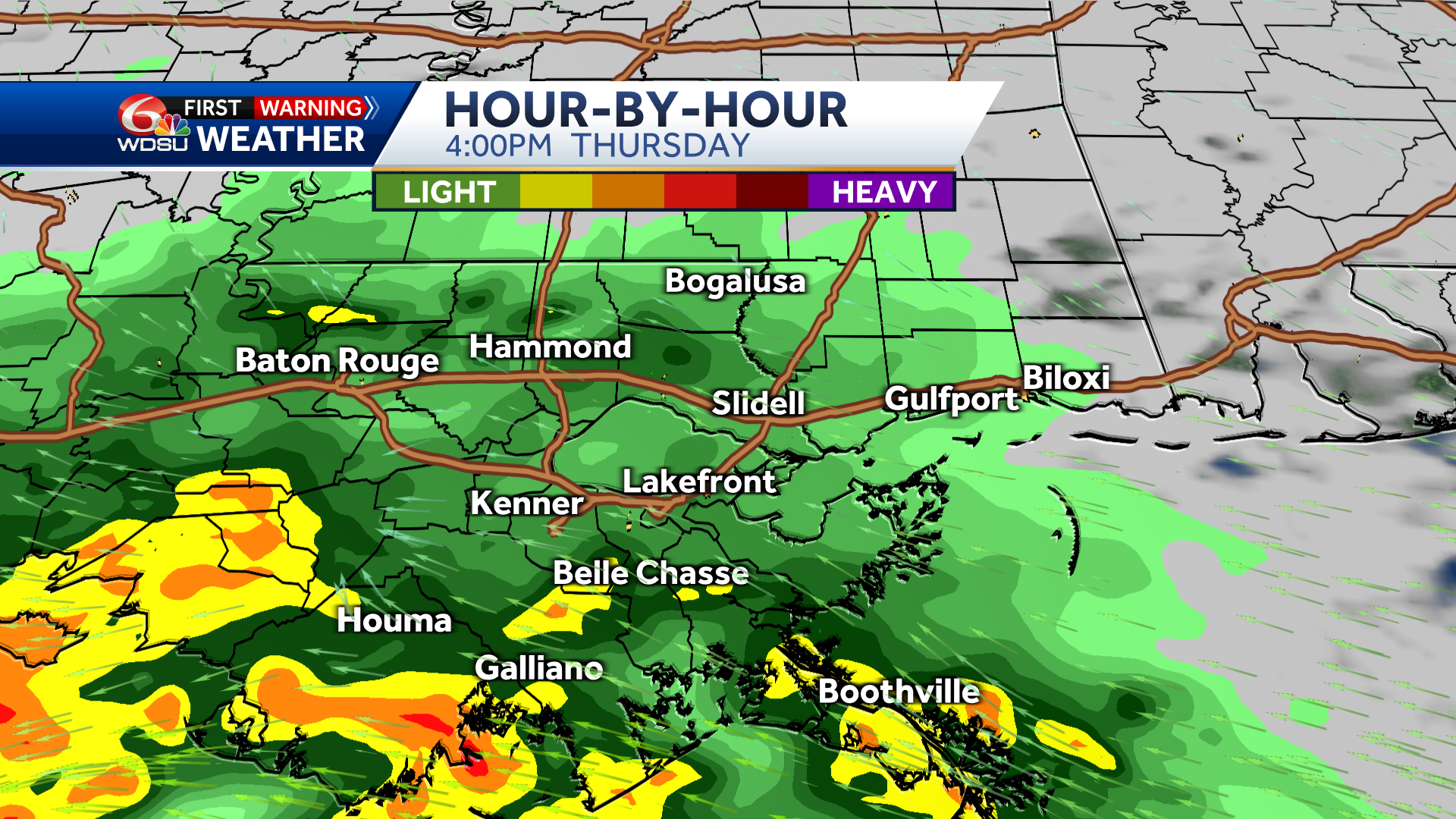 New Orleans weather forecast rain chances high temperature hail - WDSU