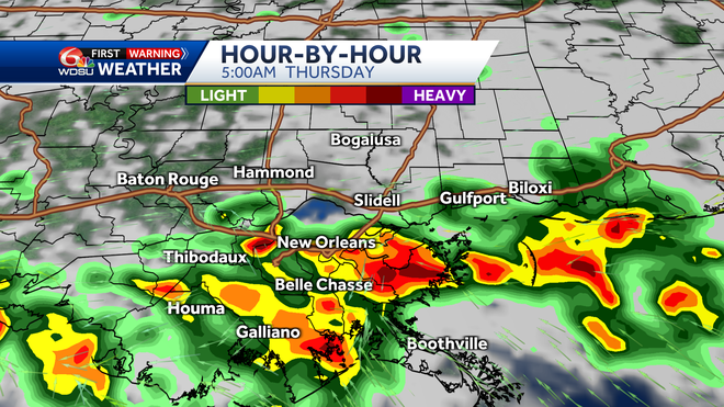 New Orleans weather forecast flood watch how much rain will I get