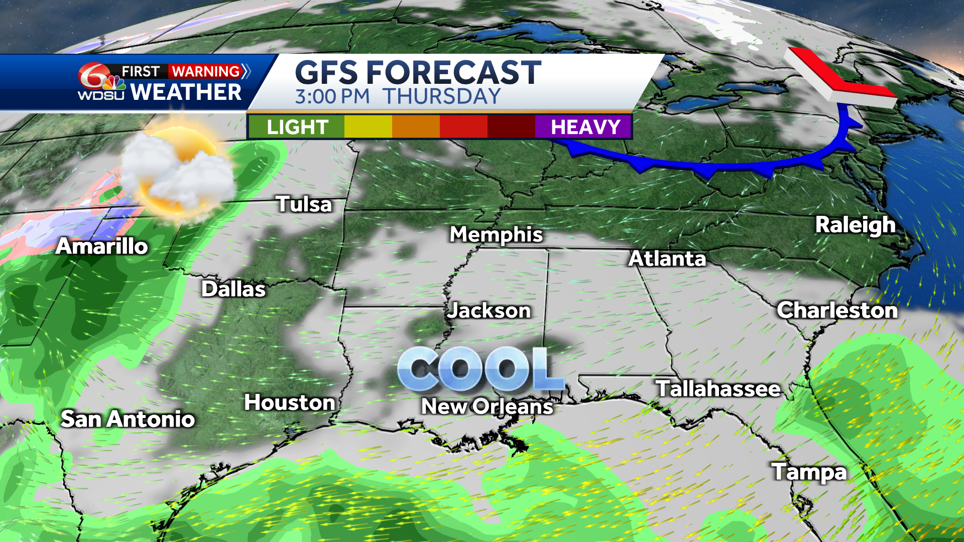 New Orleans Forecast Morning Low High Temp Rain Chances