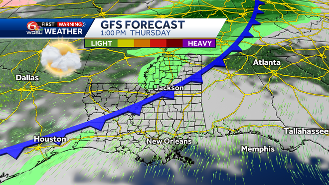 Features of Thursday's forecast