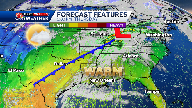 New Orleans weather forecast high temp rain chances wind speeds