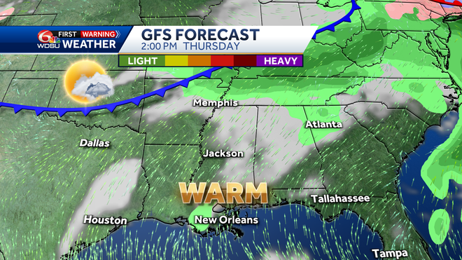 New Orleans Super Bowl weather forecast how bad fog how warm rain