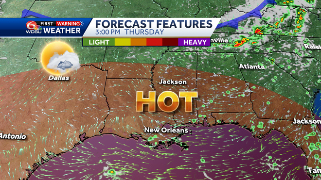 New Orleans weather forecast high temps rain chances tropics