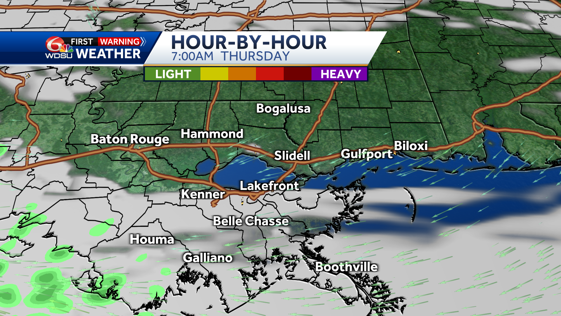 New Orleans weather forecast rain chances high temperature hail - WDSU