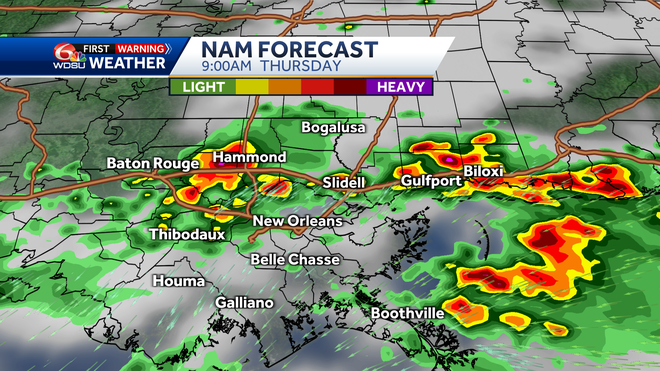 Storm forecast for Thursday morning