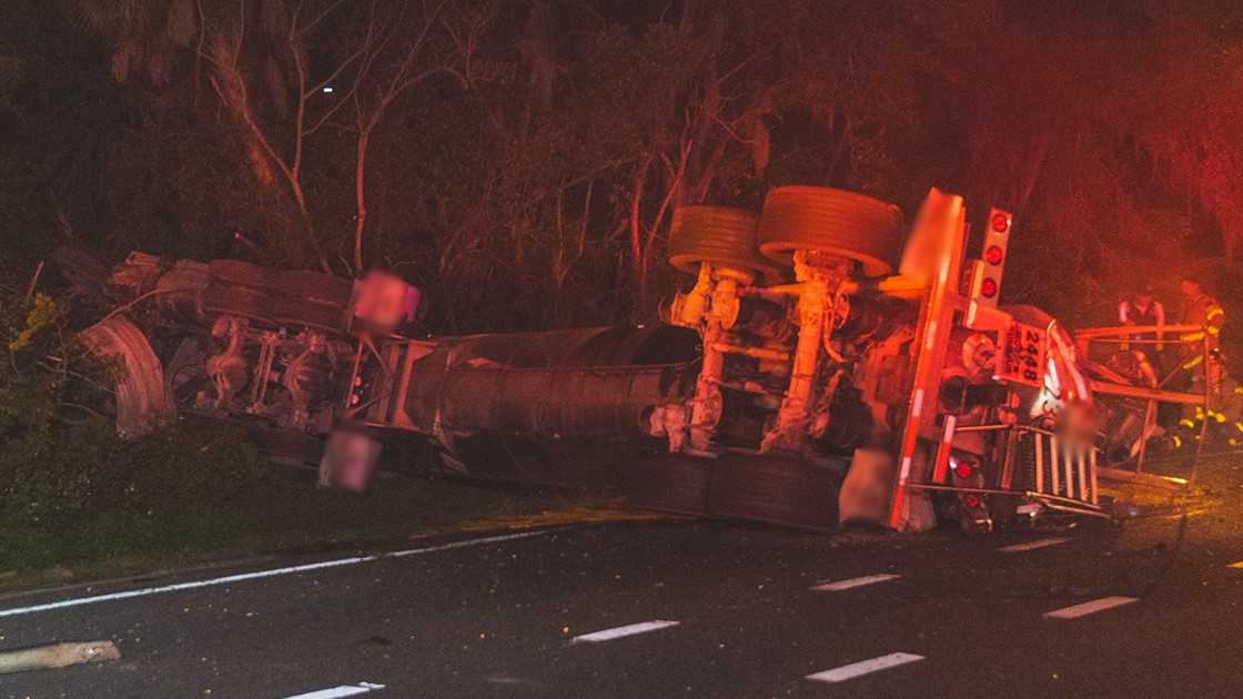 Major crash involving a gas semi-truck leaves two with serious injuries