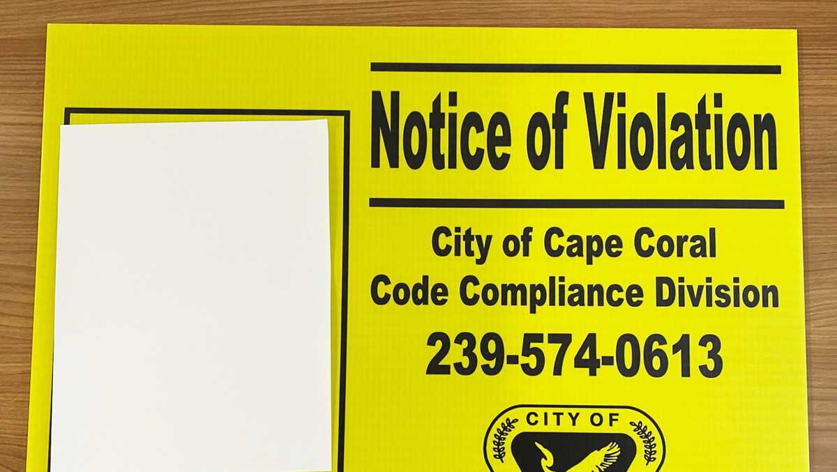 Cape Coral to use new code enforcement yard signs