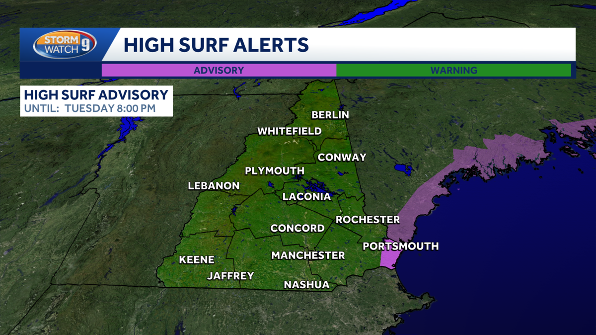 Spot showers, breezy conditions continue Tuesday in NH as coastal storm pulls away