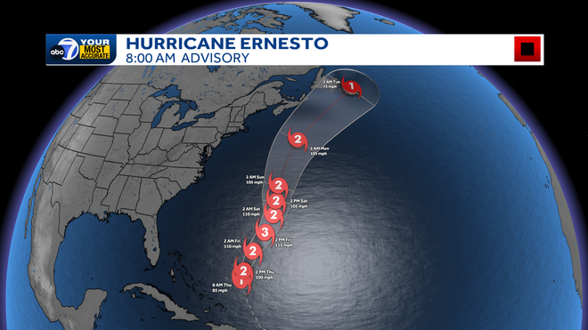 ﻿hurricane ernesto forecast cone