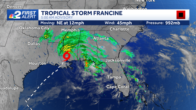 tropical storm francine