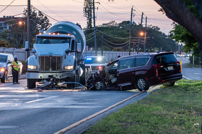 Photo of crash at Cypress Lake Dr and Reflections Pkwy.