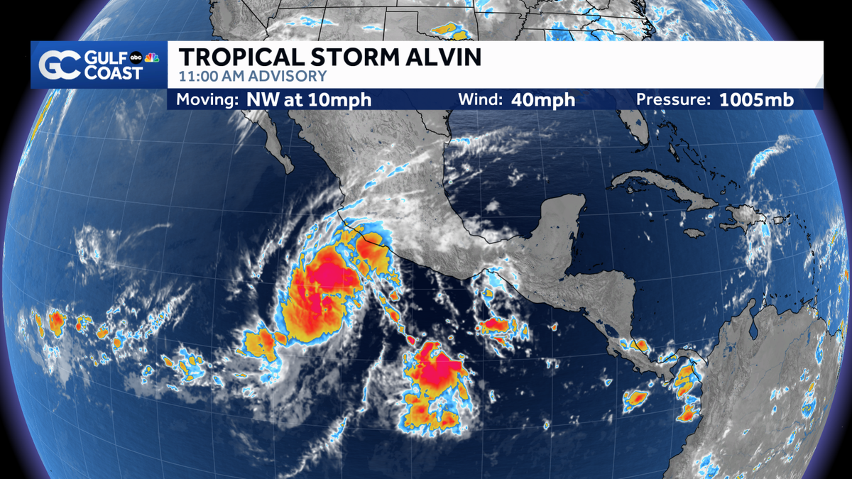 Tropical Storm Alvin forms in the eastern Pacific