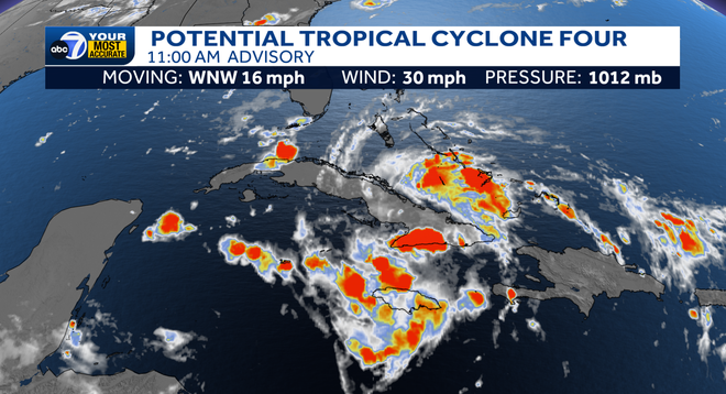 Potential Tropical Cyclone Four, 11 a.m. advisory, Aug. 2.